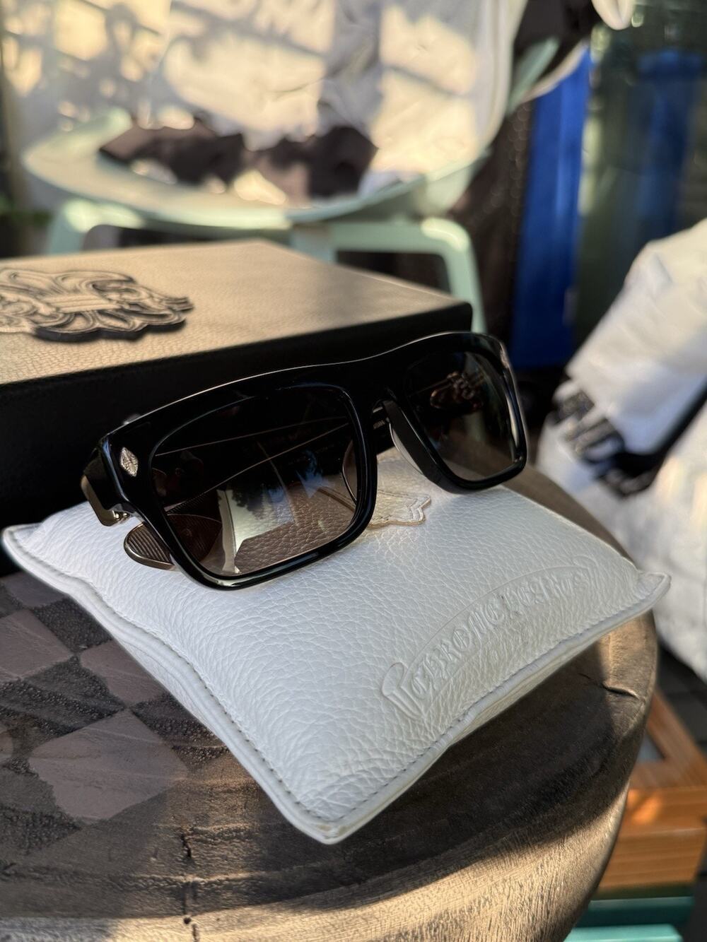 Chrome Hearts SLUSS BUSSIN II BK-18KGP 18K Gold Plated Sunglasses Rare